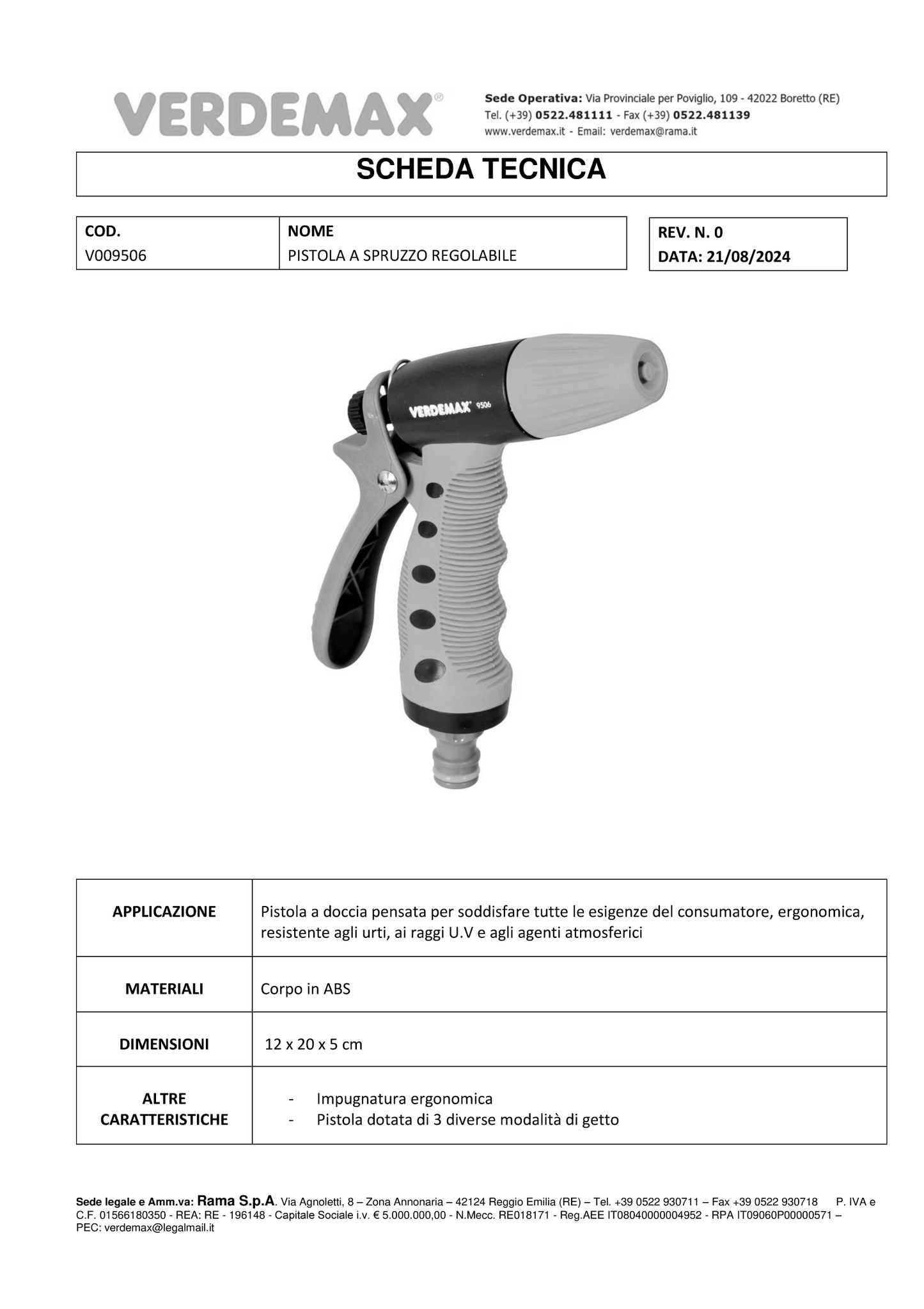 PISTOLA A SPRUZZO REGOLABILE