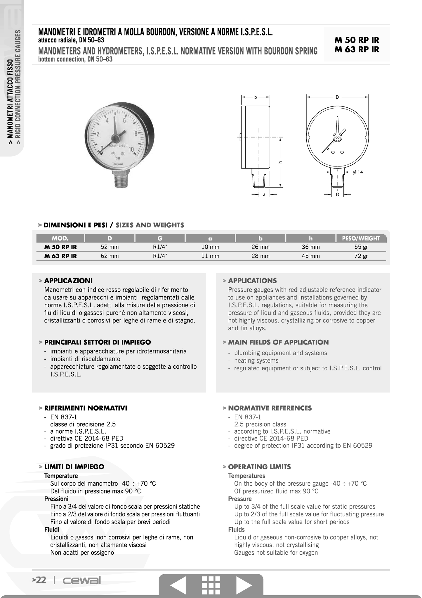 CEWAL - MANOM RAD ABS DN 50 10BAR IR