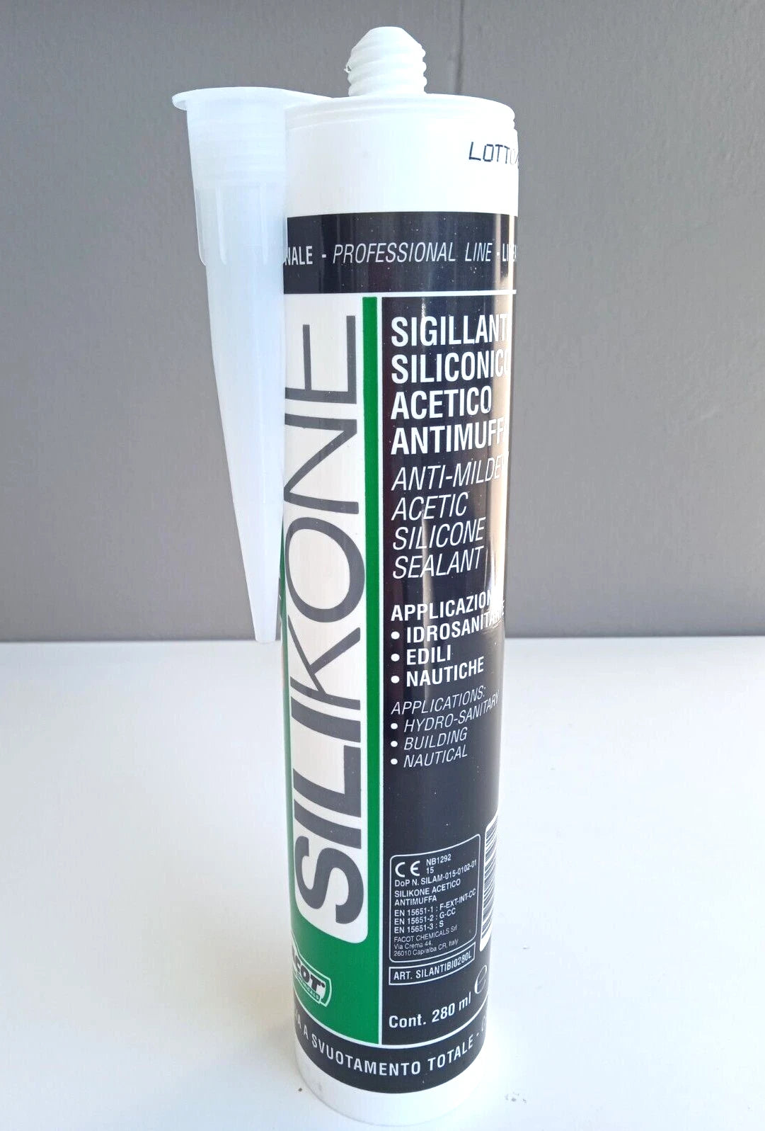 FACOT - SILICONE ANTIMUFFA BIANCO ACETICO 280g